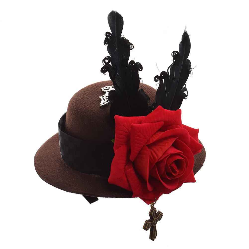 Graceart Women's C Steampunk Mini Top Hat Headwear Small Victorian Halloween Headdress Accessory