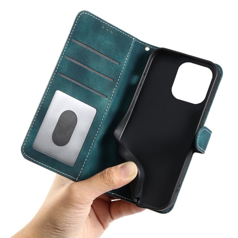 Compatible avec iPhone 8 Plus / 7 Plus / 6 Plus (couleur : marron) étui portefeuille en cuir rétro