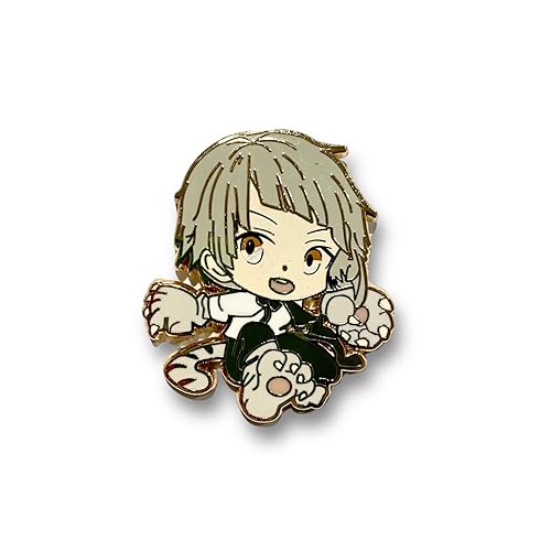 Bungo Stray Dogs Enamel Pins - Osamu Dazai Pin & Manga Keychain Merch - Hard Enamel Figure Pin - Nakajima