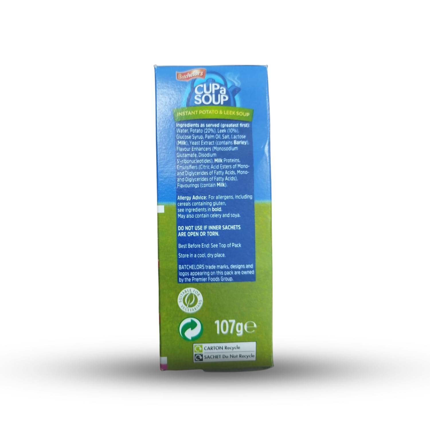 Batchelors Cup A Soup Creamy Potato & Leek Instant Soup Sachets, 107g (4 Pack) | Just Add Hot Water | Low Fat Vegetarian Mix | No Artificial Preservatives 2