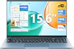 SGIN Laptop Computer 15.6 Inch, Laptops with 4GB RAM 128GB SSD, Celeron N4000 Processor Notebook, BT4.2.0, Mini HDMI, 7000mah, WiFi, UHD Graphics 600, Type-C, 2.4/5G WiFi