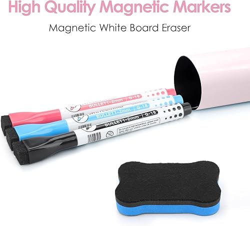 Vista 12 de MaxGear Pizarra blanca magnética de borrado en seco de 20 x 13 pulgadas para refrigerador, hoja de pizarra blanca para nevera de cocina, tablero