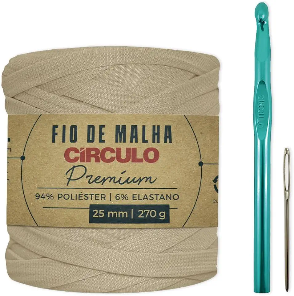 Kit Minha Primeira Bolsa Fio De Malha Círculo Para Iniciantes (Ninho)