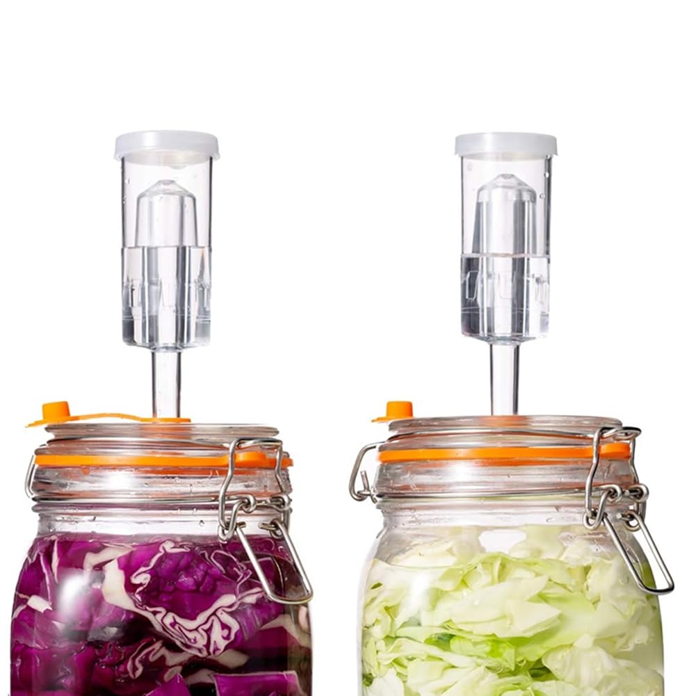 Tarro de Fermentación de 1.5 litros, Tarro de Vidrio para Fermentar Chucrut, Vino y Más.