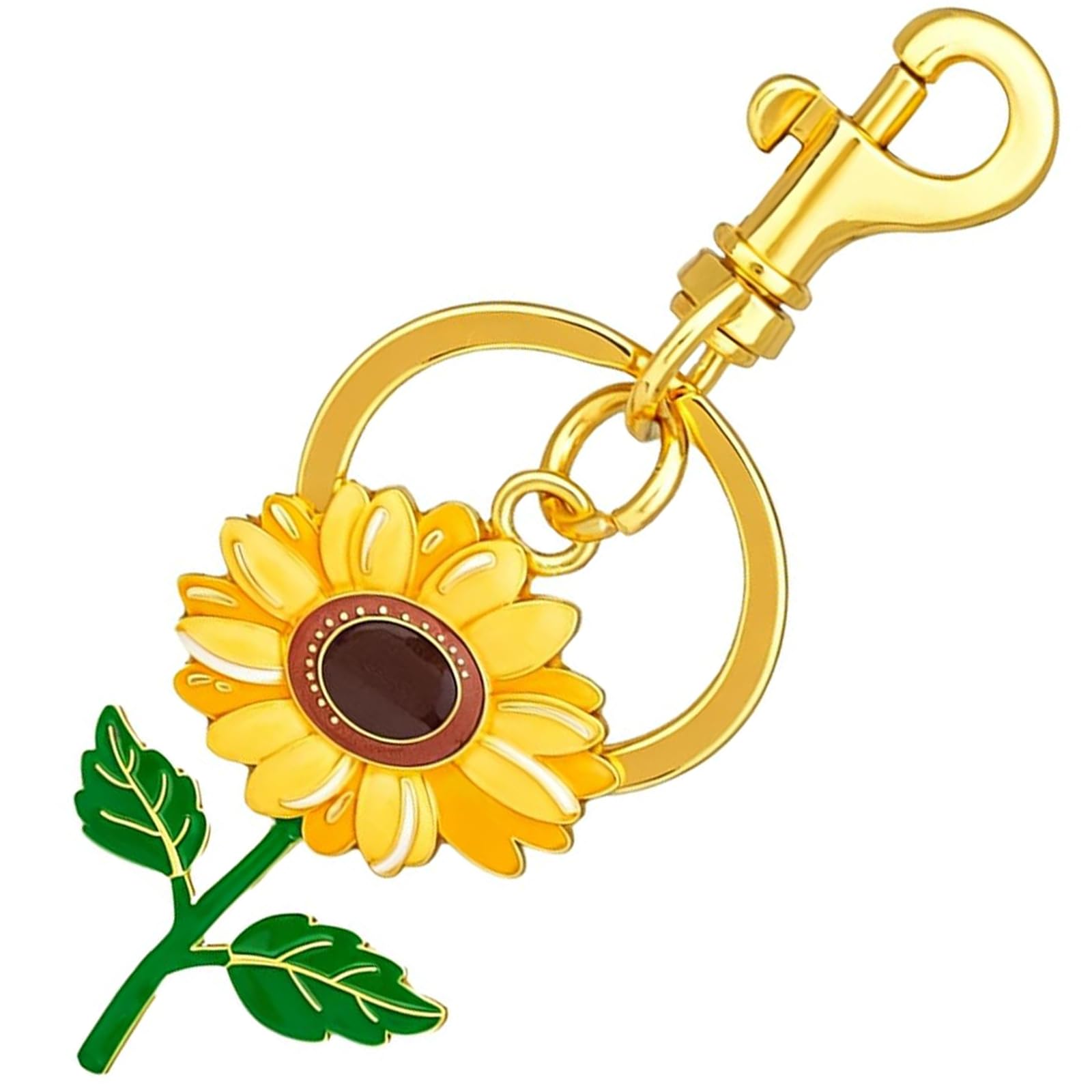 Xnqelerate Sunflower Bag Keychain, Purse Charms, Car Keychain For Women, For Tote Bags, Festival Gift(Golden)