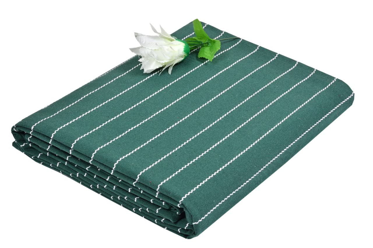 CRAZYWEAVES Khadi Cotton Bed Sheet for Single Bed Cover Single bedsheet Flat Sheet 100% Cotton Multicolor(Off Green White Linen) (B0BGBLBS39) Amazon Price History, Amazon Price Tracker