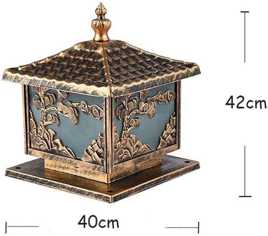 Wall Lamps,Glass Lampshade Fence Pillar Light，Outdoor Waterproof Modern Column Headlight Aluminum Pillar Lamp