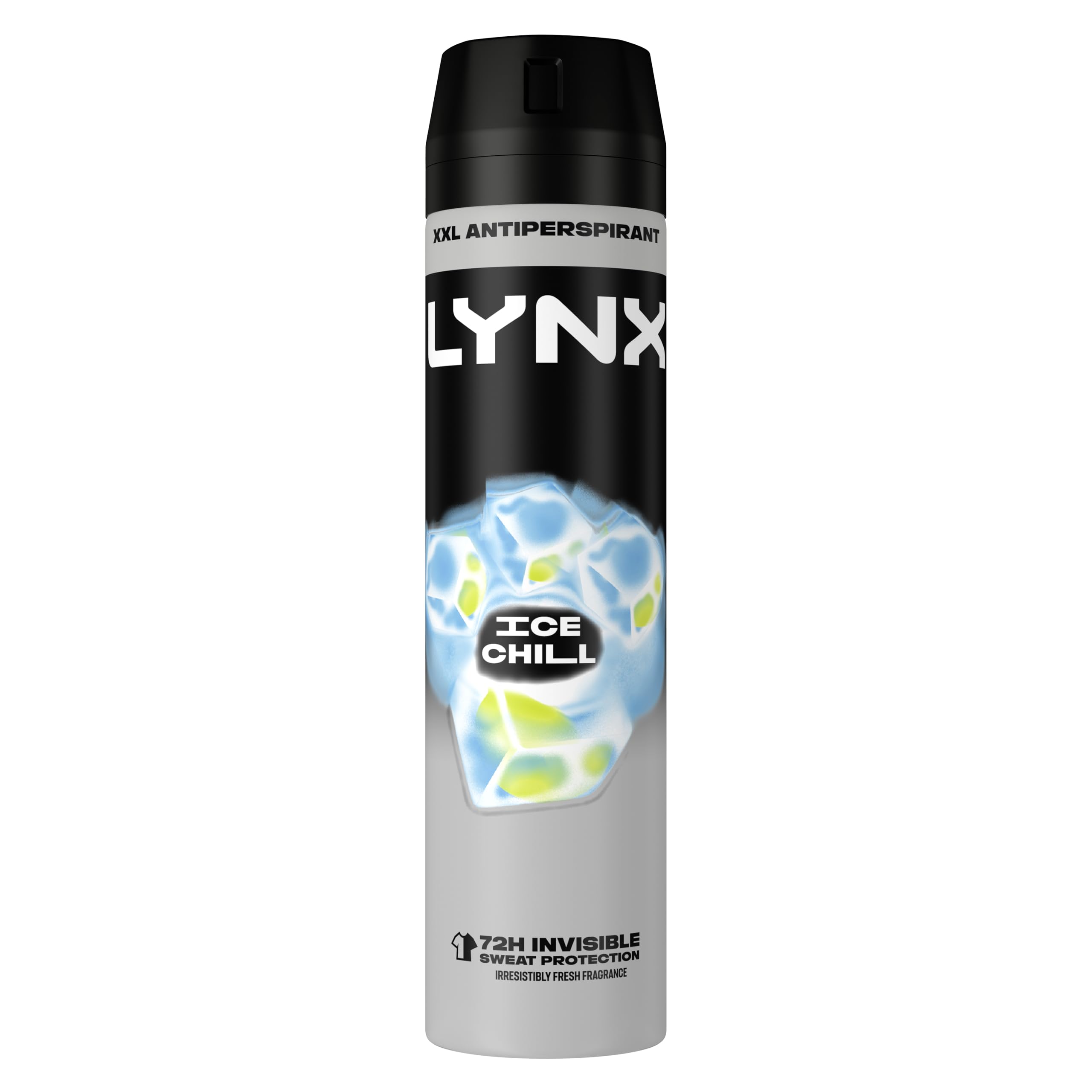 Lynx Ice Chill Anti-Perspirant Aerosol Men's Deodorant Spray with ProScent technology and an iced mint & lemon scent for 72 hours protection against odour and wetness 250 ml