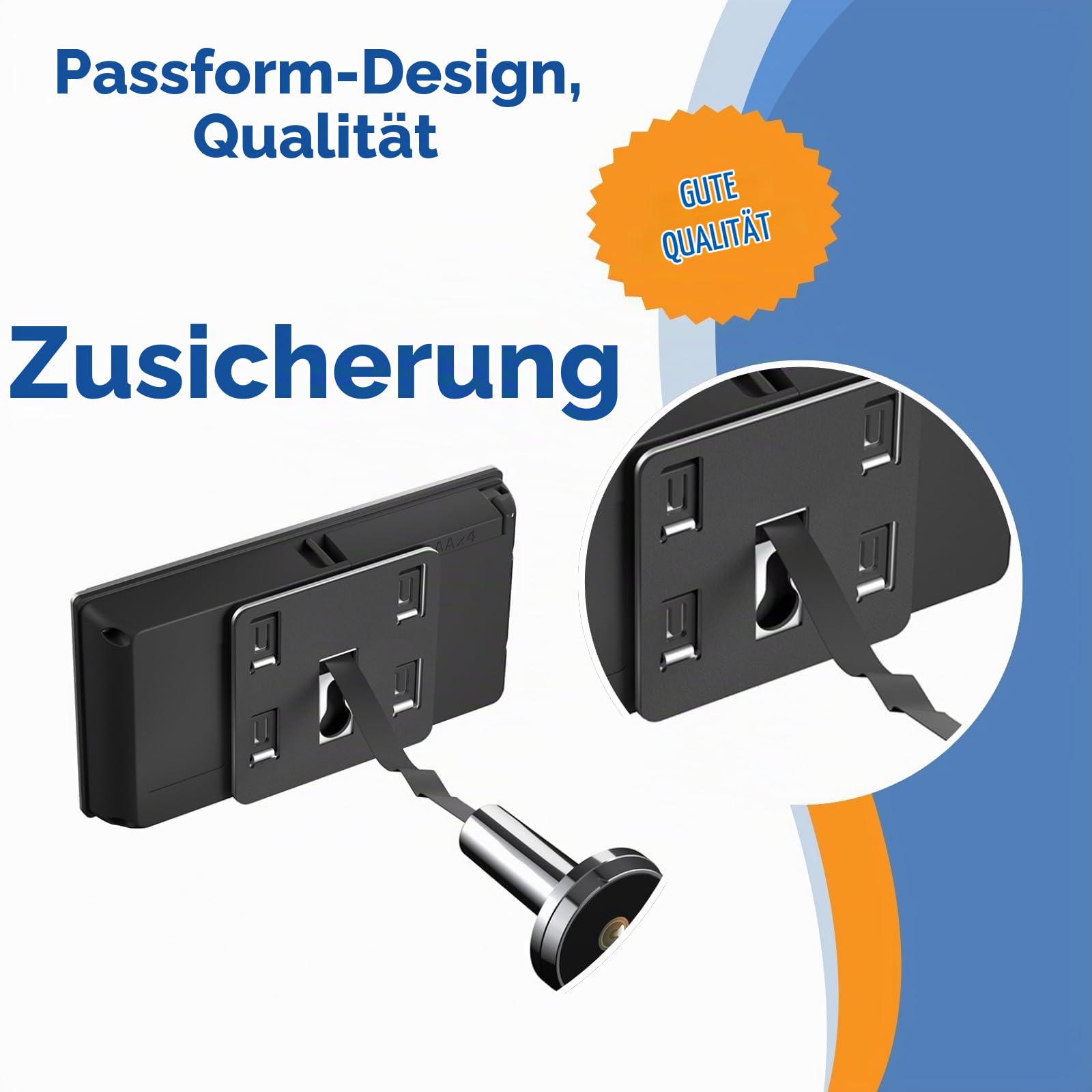 Digitaler Türspion Kamera - 3,5 Zoll LCD Drahtlose Video Türkamera mit 120° Weitwinkel, Einfache 3-Min-Installation, Batteriebetrieben für Haustür Sicherheit (14-28mm Loch, 40-100mm Türdicke)