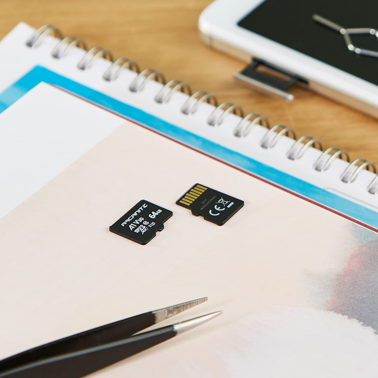 ARCANITE, set da 2 schede di memoria microSDXC 64 GB, UHS-I U3, A1, V30, 4K, C10, MicroSD, Velocità di lettura fino a 90 MB/s