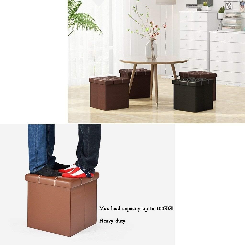 Multi-Function Storage Solid Wood PU Change Shoe Bench for Living Room Hallway-Footstool Sofa Stool Wooden Bench Seat,Multiple Colors to Choose from (Color:Brown)