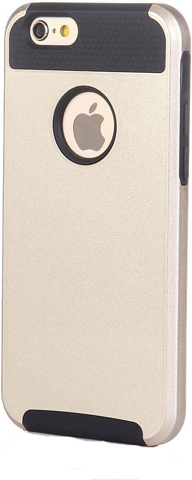 iPhone 6s Protective Case, Lumsing Hard Soft Rubber Hybrid Shockproof Impact Rugged Armor Defender Case Protective Cover for Apple iPhone 6/6s (4.7 inch Screen) with Screen Protector (Gold/Black)