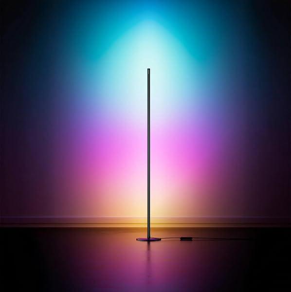 SwitchBot RGBIC Floor Light LED Stand Light - SwitchBot Indirect Lighting Stand Floor Lamp Stylish Bedroom Lighting RGB 16 Million Colors Bulb Color Daylight White Color Daylight Color Multi-Color - 1