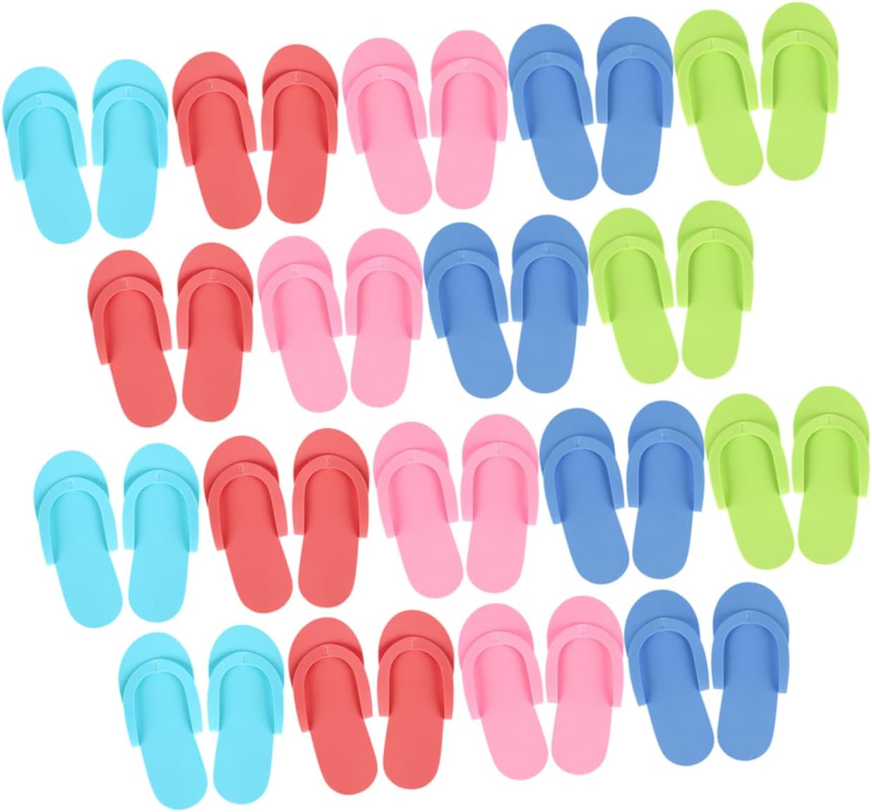 SUPVOX 24pairs Eva Foam Pedicure Slippers Box Disposable Salon Flip-flops Beach Party Slippers Guest Footwear Assembled
