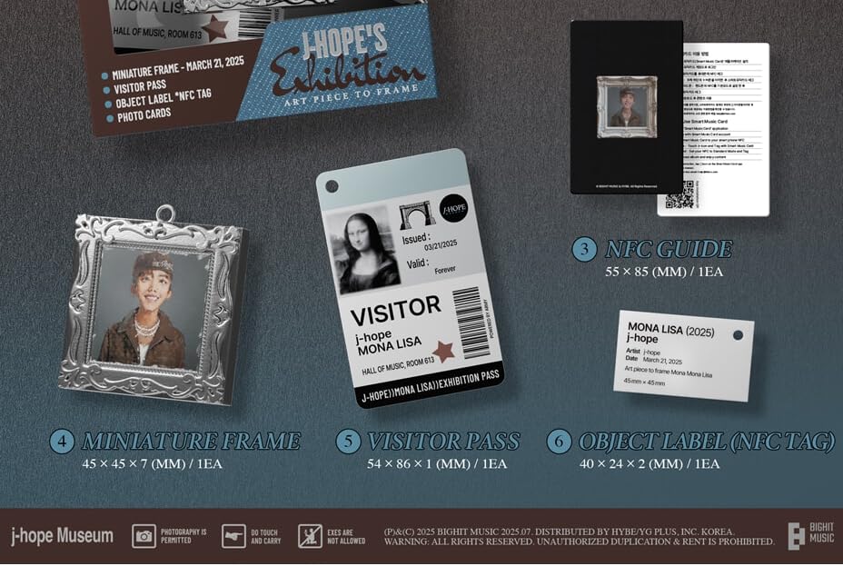 Amazon.com: Charm of HOPE NFC Album for BTS J-hope (MONA LISA Ver