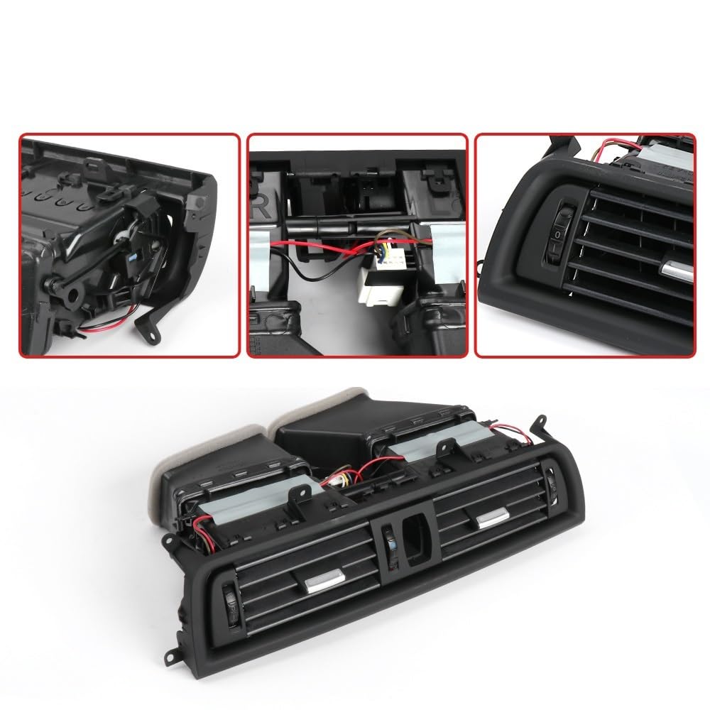 Conjunto Completo de Rejilla de ventilación de Aire Acondicionado Central for salpicadero, for, Serie 5 F11 64229166885 Clip para Rejilla de ventilación del Coche