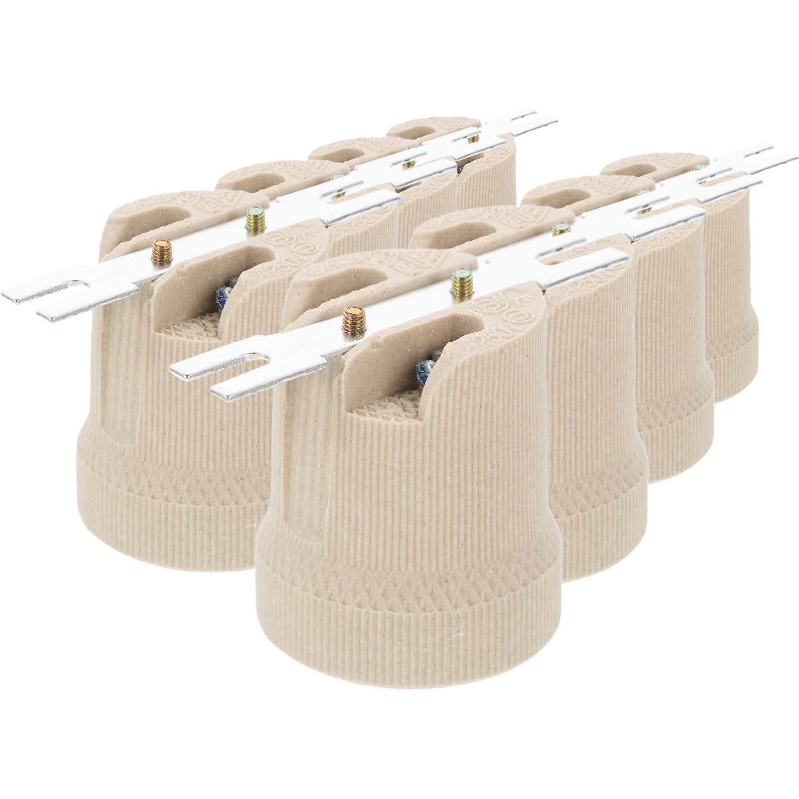 Douille Céramique E27 à Visser, 12 Pièces, Résistante à Chaleur pour Lampe