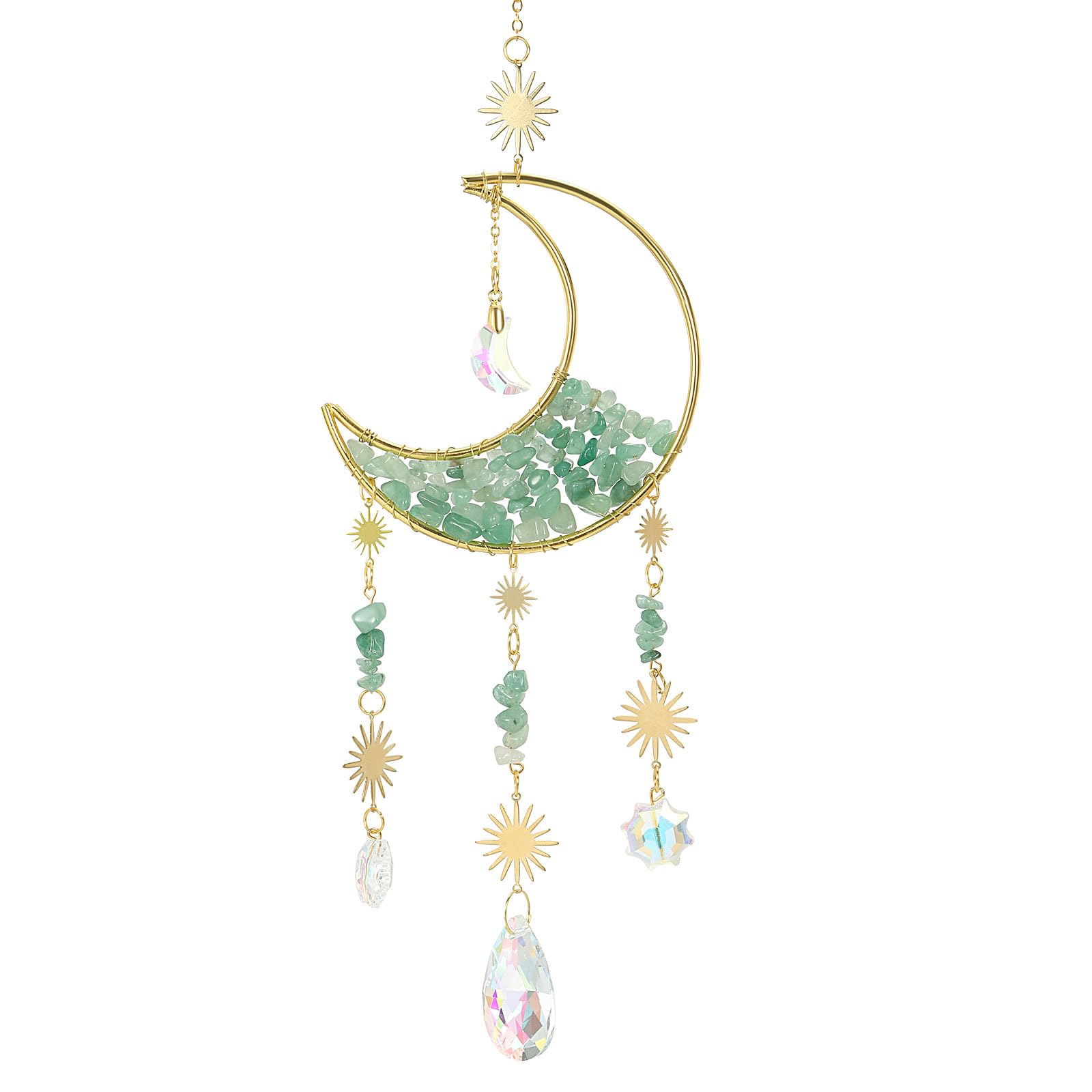 Cristal soleil attrape-soleil suspendu line aventurine pour terrasse
