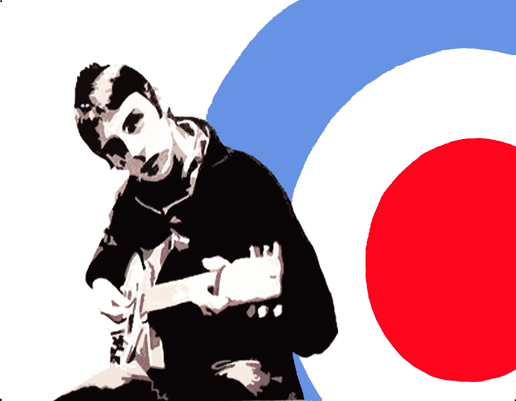 Paul weller the jam mod canvas print pop art style 16 inch x 20