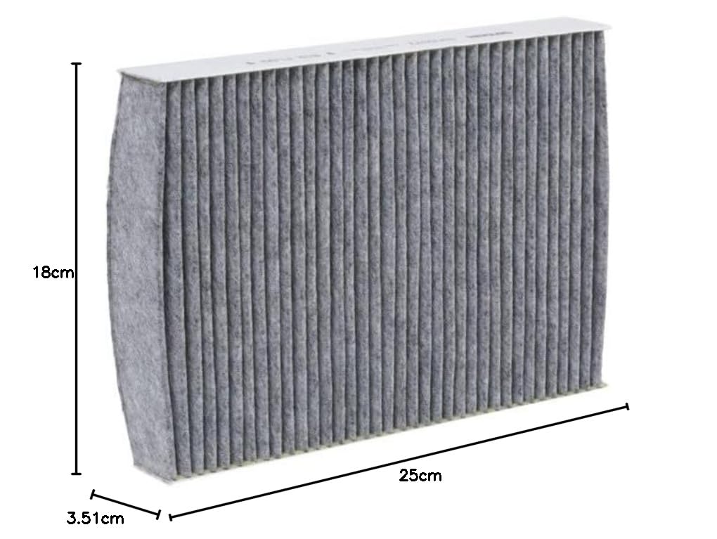 Purflux AHC482 filtre cabine, 25 x 18 x 3.5 cm