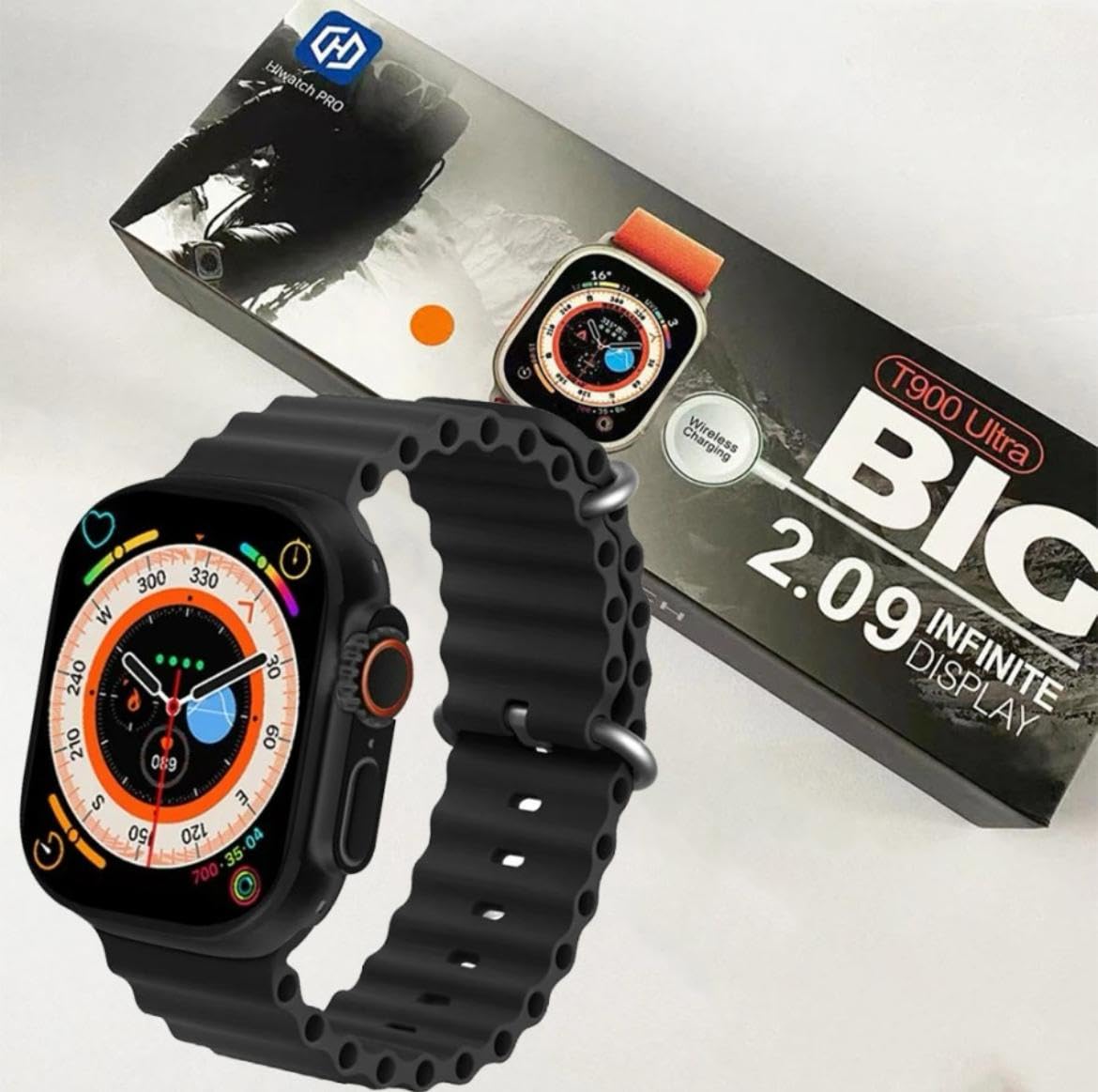 T-900 Smartwatch Orange with Free White Strap (B0DFWBS9V1) Amazon Price History, Amazon Price Tracker