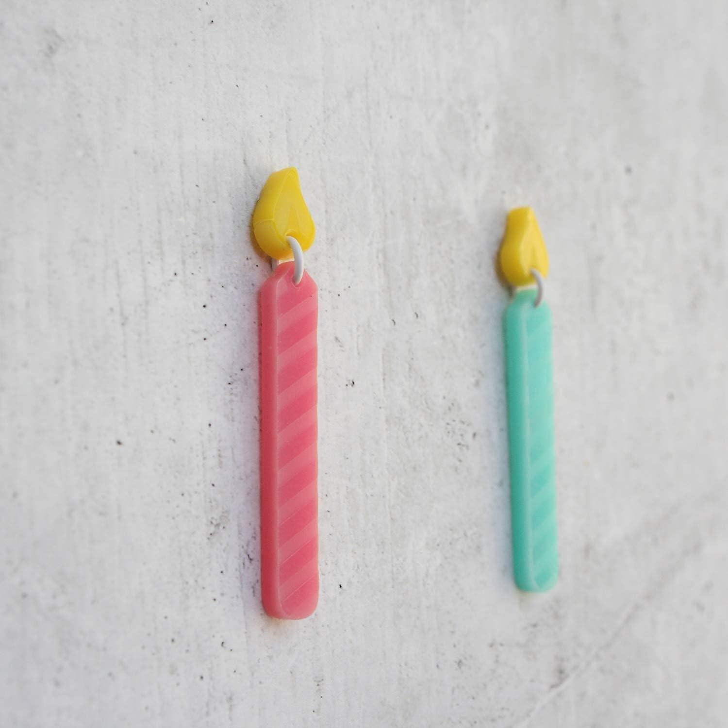 Happy Birthday Candle Dangle Earrings Laser Cut Acrylic