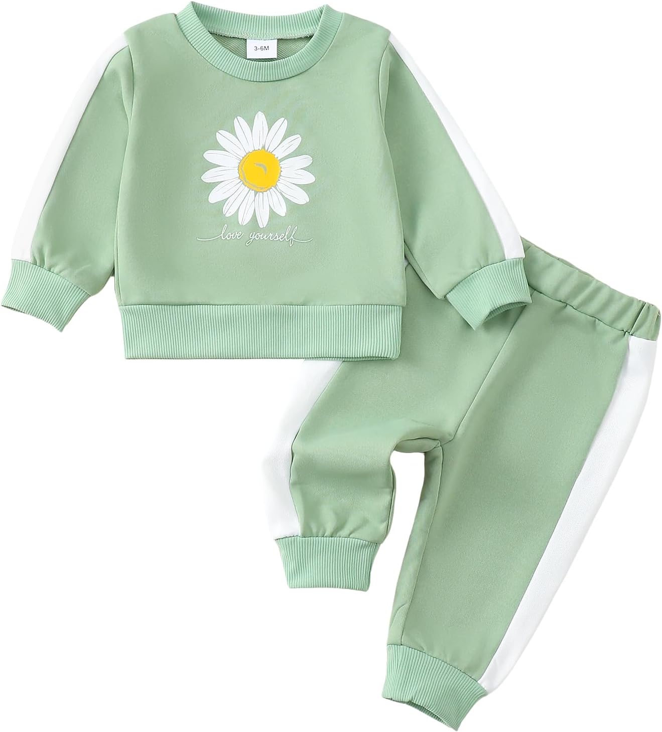 Saeaby Toddler Baby Girl Clothes Infant Girls Outfits Fall/Winter Sweatsuit Cute Sweatshirts Jogger Pants Girl Clothing Sets