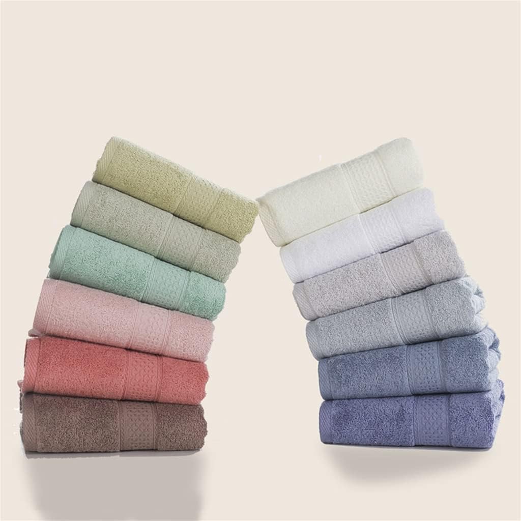 3PCS Towel Set Solid Color Cotton Large Thick Bath Towel Bathroom Hand Face Shower Towels Home for(D)