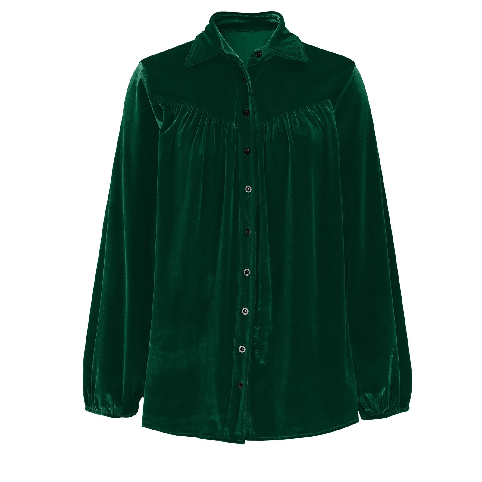 KHIRVWL Top Donna in Velluto Unito Scollo a V Maniche Lunghe con Bottoni Blusa Glitter Casual Cerimonia Maglia Brillantini Tops Capodanno da Sera Maglione con Paillettes Donna per Feste e Serate