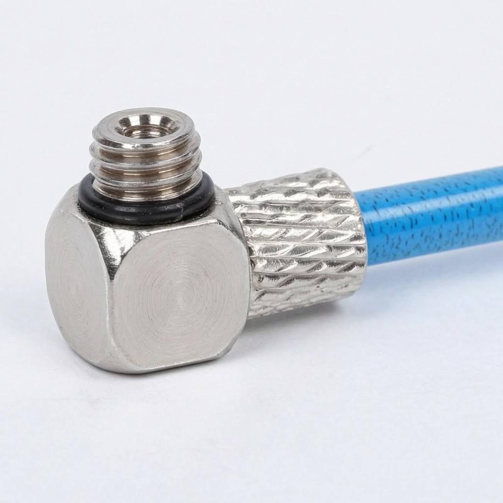 Milageto Conector Neumático Codo Compacto Empuje a Tubo Rosca Macho Latón Niquelado Cuerpo Hexagonal para Conducción de Aire y Ruteo de Líneas en Maquinaria, Conexión Rápida PL4-M6 200 Piezas