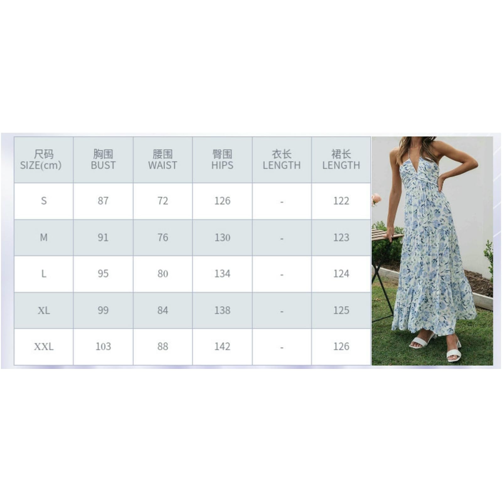 Vestito Donna Elegante Abito Estivo da Stampato A V-Scollo V-Torta in Stile FESTIVITÀ Casual Alto-Fiori Rossi-XL