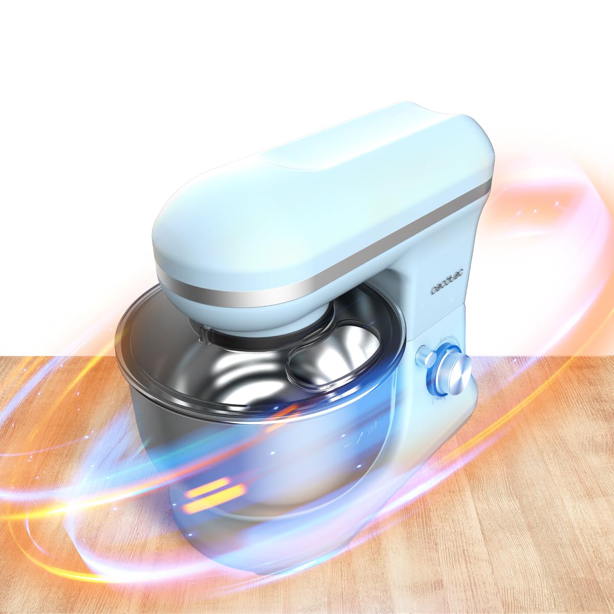 Cecotec Frullatore Impastatore Cecomixer Merengue 5L 1200 Blu. 1200 W in 6 Livelli, 5 Funzioni, Movimento Planetario, Design Elegante, Ciotola in Acciaio da 5 L e Accessori per Sbattere e Impastare