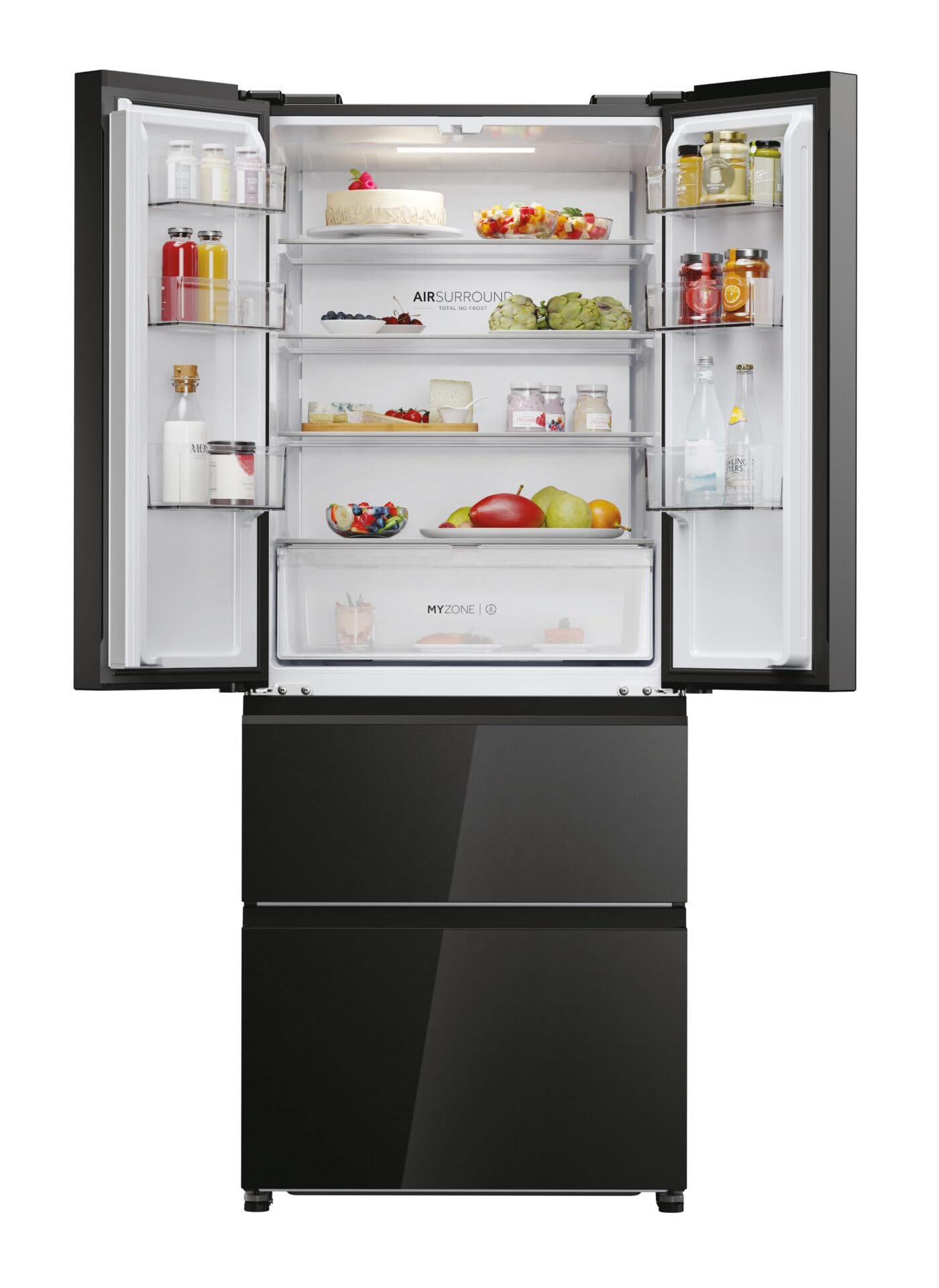 Haier Fd 70 Series 3 Hfr3718engb Nevera Puerta Lado A Lado Independiente 402 L E Negro