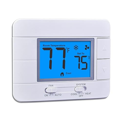 Upgraded Digital Non-Programmable Thermostat for Home 1 Heat/1 Cool Single