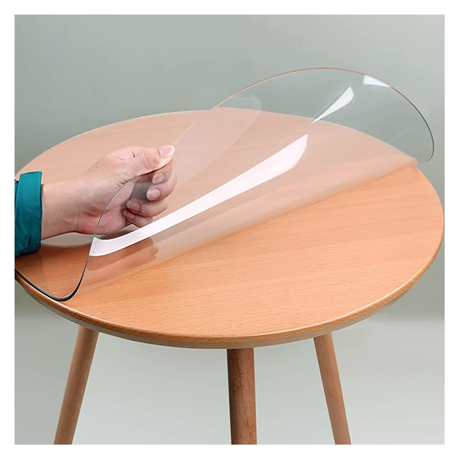 Transparente Schreibtischabdeckung, wasserdicht, Tischdeckenschutz, kratzfest, Esstisch-Schutzhülle, kratzfest, für Tisch, Küchenschrank, Schreibtisch, Rasha-Türen (90 cm)