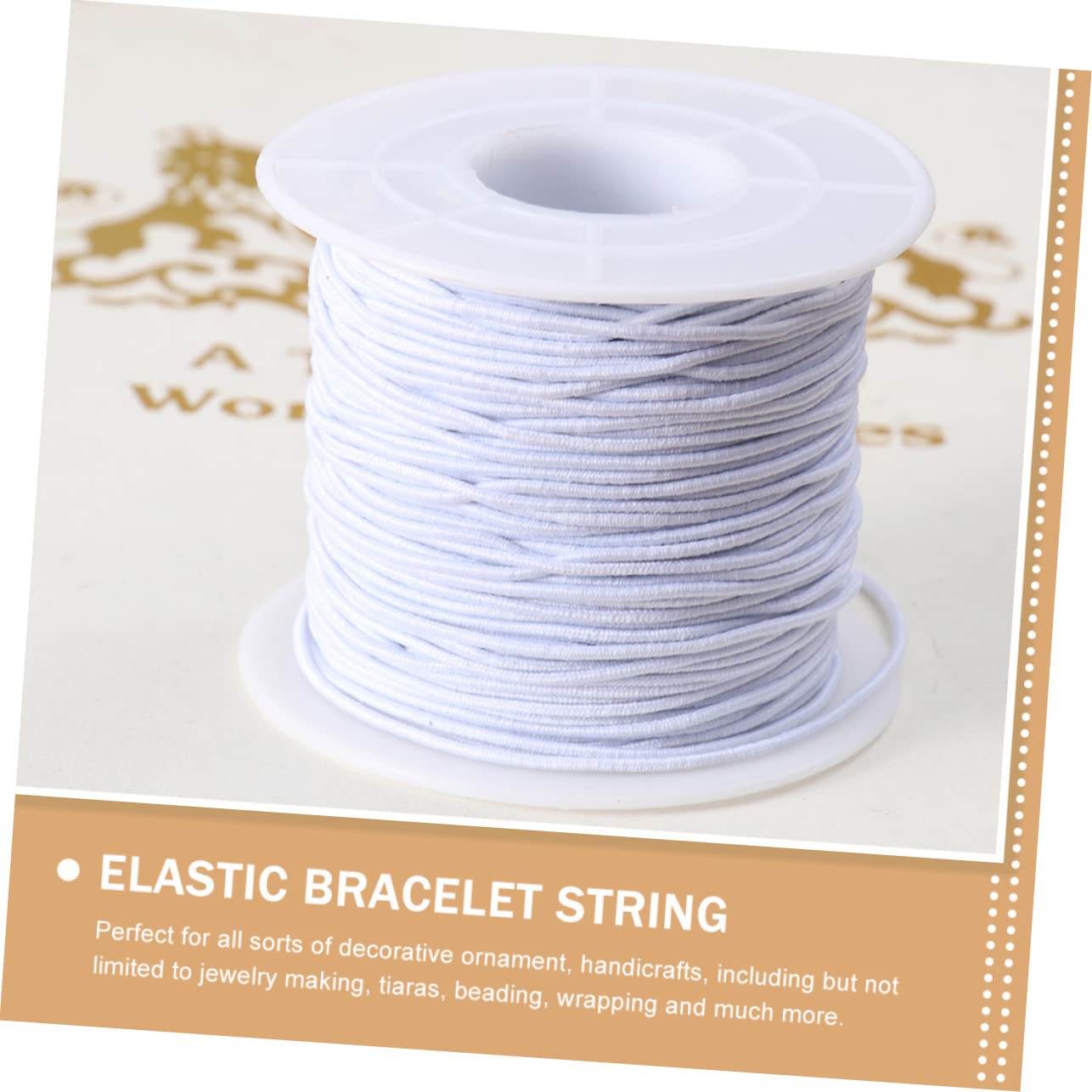 HOMSFOU 2 Sätze Elastisches Schmuckband Für Armbänder Und Für DIY Schmuckprojekte Party Dekoration Und Bastelarbeiten Schwarz Und Weiß 2 Rollen * 2