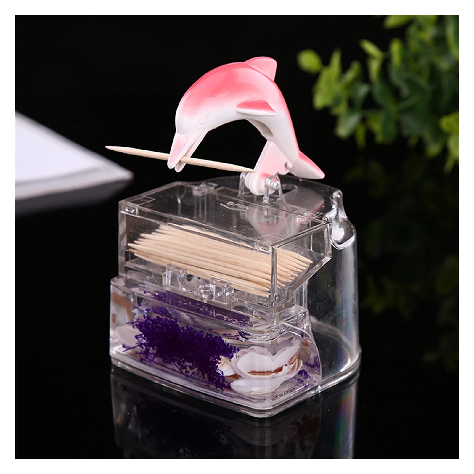 Ykmyxz One Color Toothpick Holder, Cute Cartoon Transparent Toothpick Holder - Fun Dispenser For Kitchen Accessories