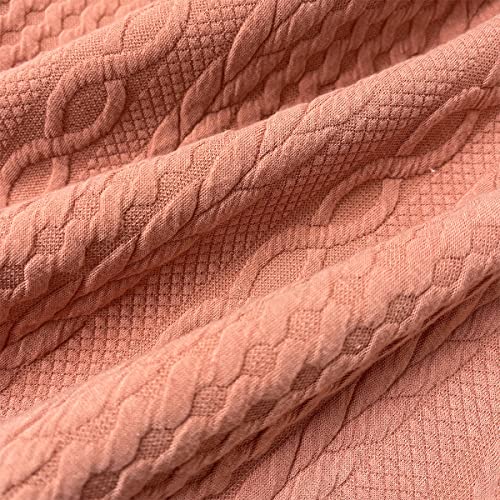 Booque Valley Throw Pillow Covers, Pack Of 2 Super Soft Elegant Modern Embossed Patterned Coral Cushion Covers Decorative Stretchy Pillow Cases For Sofa Bed Car Chair, 18 X 18 Inch(Coral) #TOP4