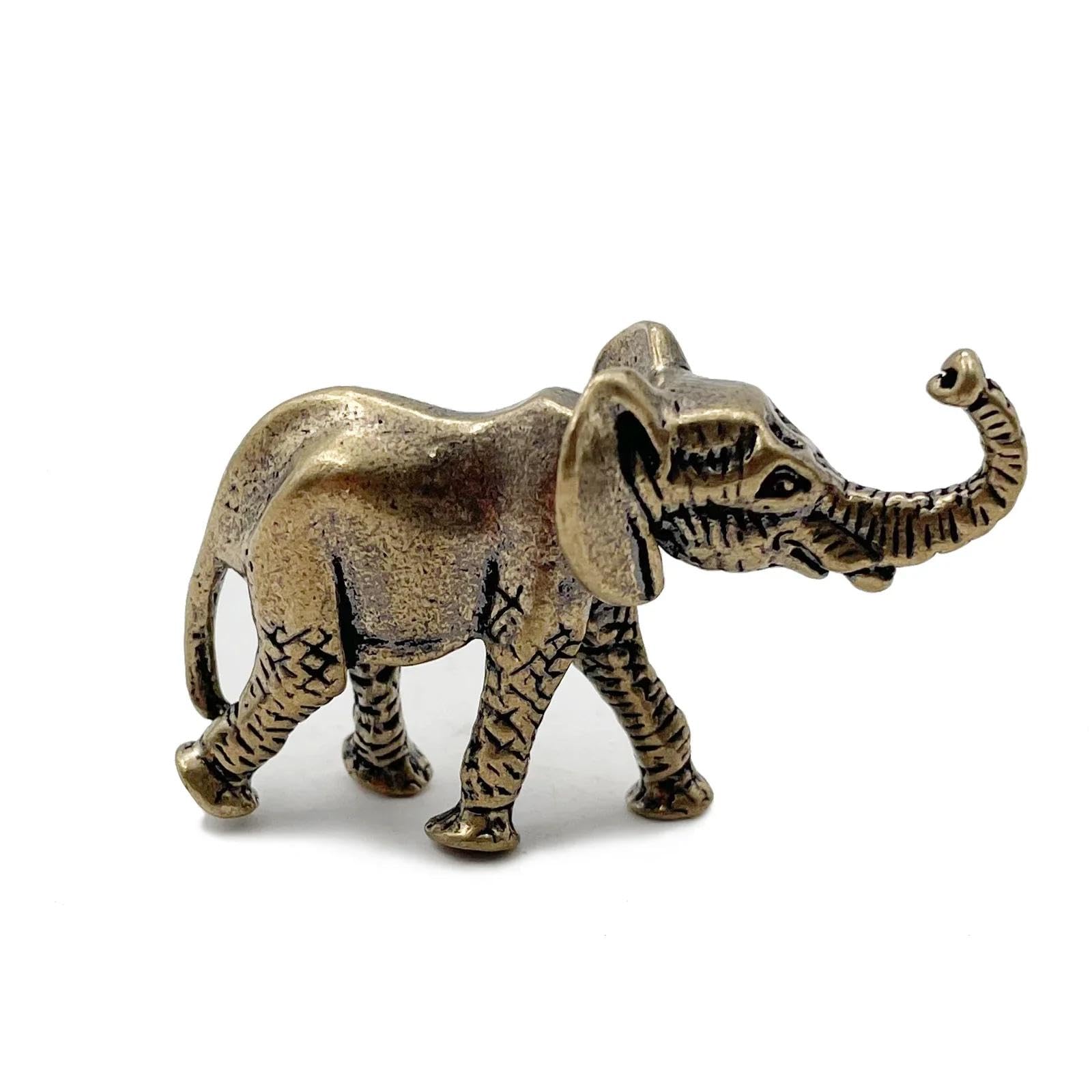 Ozdoby Mosiężne, Elementy Dekoracyjne, 4,5 X 2,8 Cm, Antyczny Brąz, Miniaturowe Figurki Słoni, Ozdoby Na Stół Do Herbaty, Ozdoby Z Litej Miedzi, Ozdoby Ze Zwierzątkami
