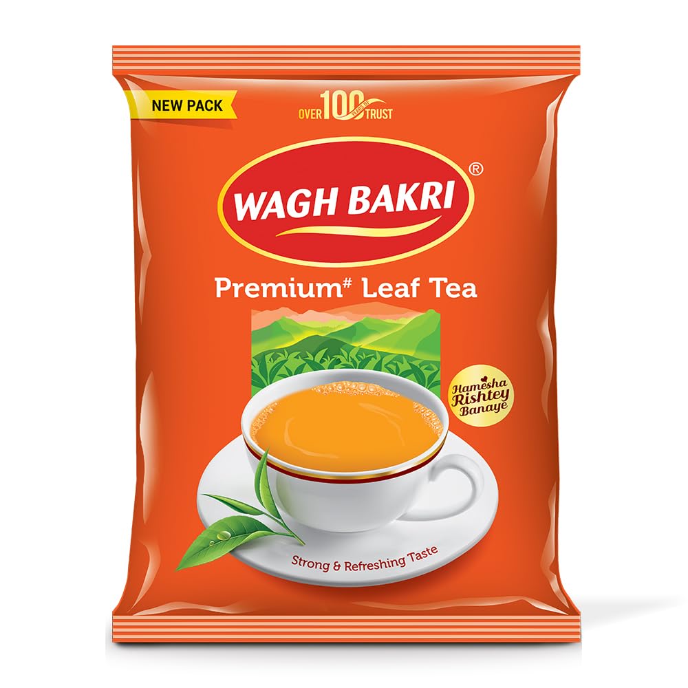Wagh Bakri Premium Assam Leaf Tea, Strong Taste & Refreshing Aroma, 250 Grams