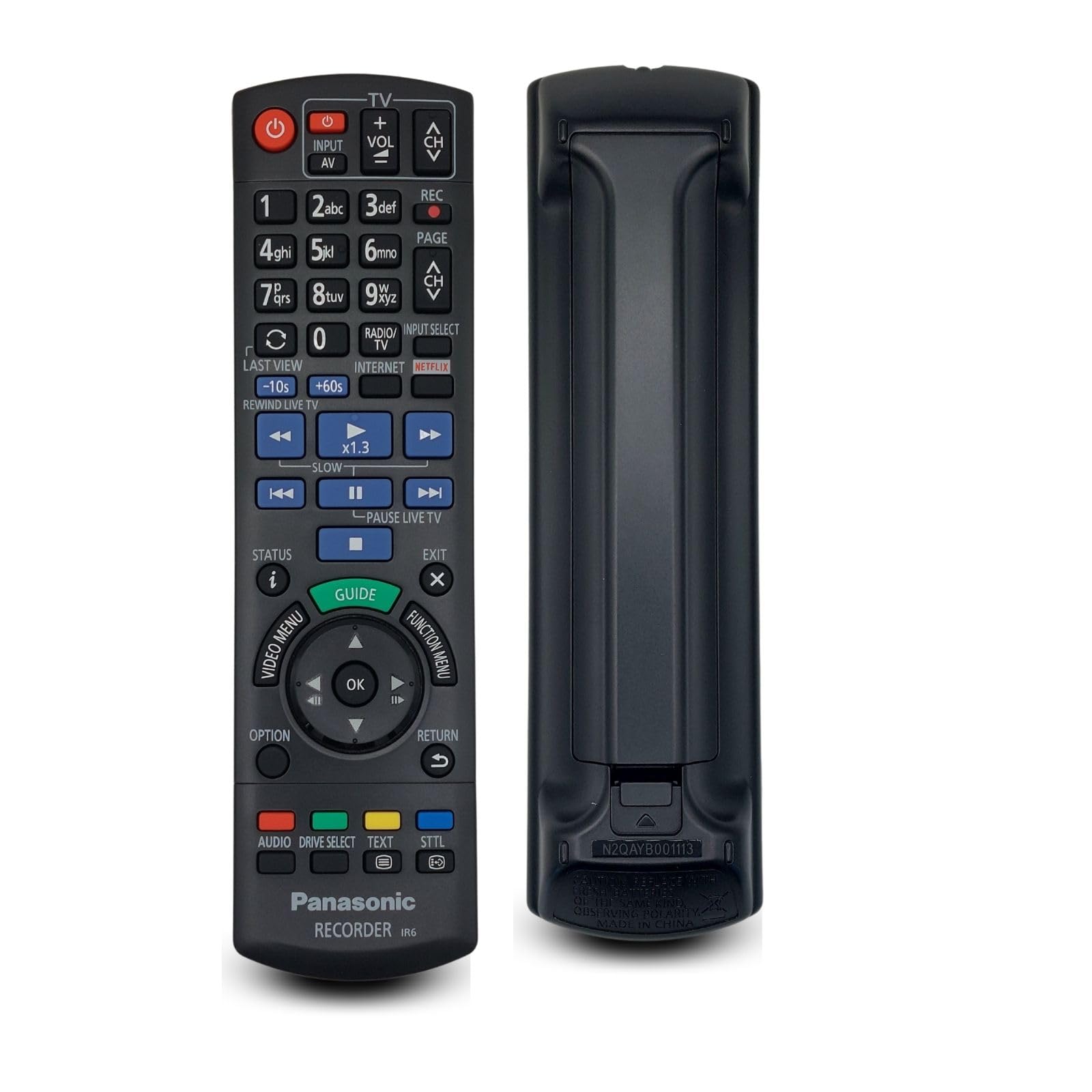AULCMEET EUR7659Y10 Telecomando di ricambio compatibile con Panasonic DVD Recorder 1080P Home Cinema DMR-ES15S DMR-ES15 DMR-ES25 MR-ES15M DMR-ES15P DMR-ES16 DMR-ES15PC DMR-ES25S