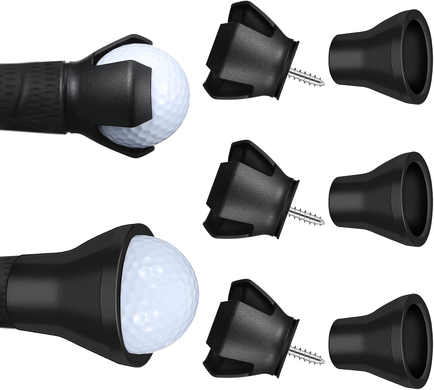 Deekin 6 Pcs Golf Ball Retriever Lightweight Back Saver Suction Cup and 3 Prongs