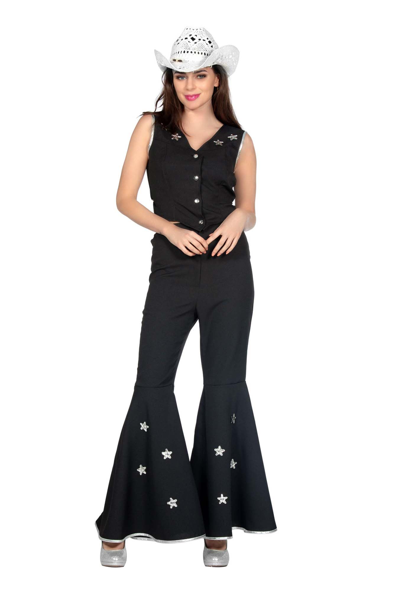WILBERS & WILBERS 4619 - Festival Disco & Western Outfit für Damen, Weste und Hose, Cowgirl, Karneval