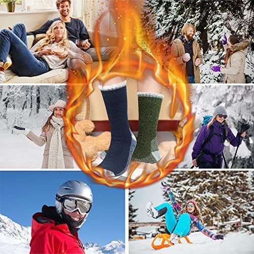 JDQ 3 Pairs Thick Thermal Winter Socks - Heat Holder Hot Wool Warm Socks Unisex