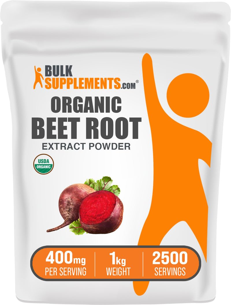 BulkSupplements.com Organic Beet Root Extract Powder - Beet Root Powder, Nitric Oxide Supplement - Vegan & Gluten Free, 400mg per Serving, 250g (8.8 oz) (Pack of 1) — Amazon image 9
