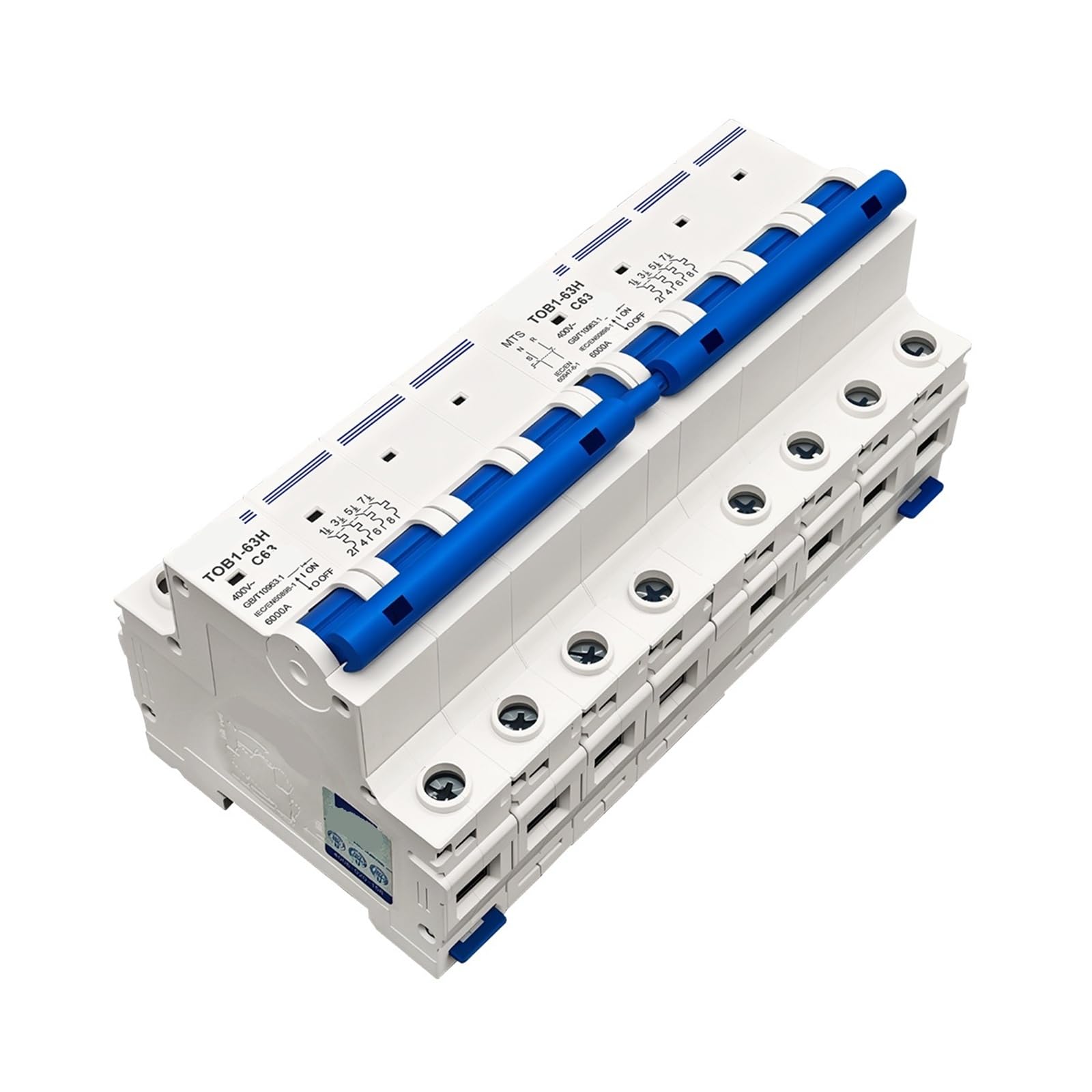 Interruptor de transferencia manual doble potencia CA 4P Plus MTS, MCB, 50 Hz/60 Hz, trifásico, 1 unidad(20A)