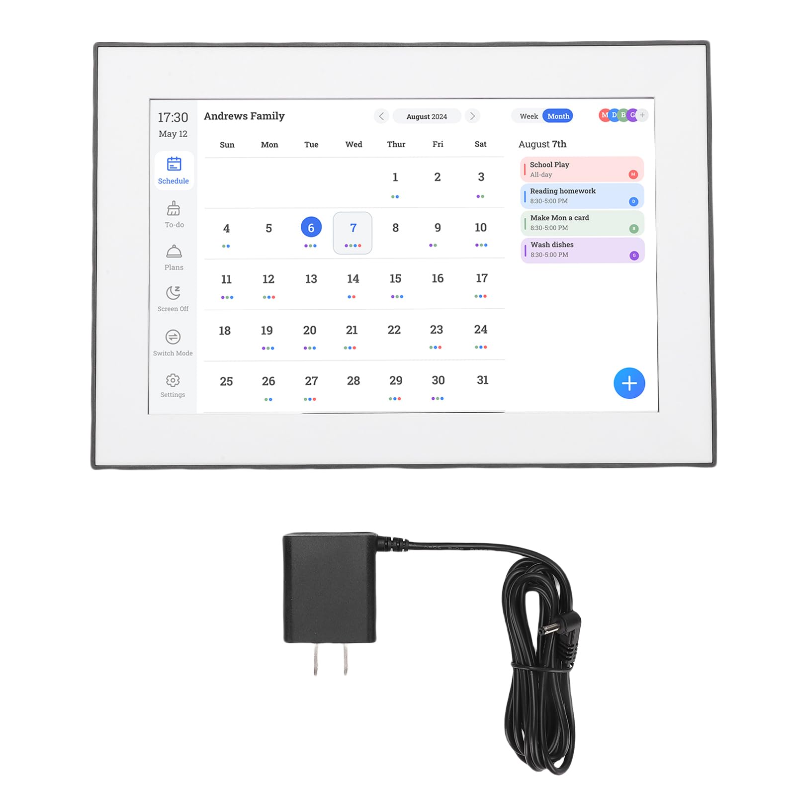 Amazon.co.jp: Yanmis 10.1インチスマートデジタルカレンダー 家族用