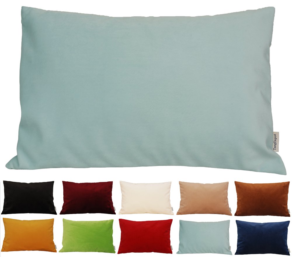 TangDepot 2-Pack Super Soft Velvet Pillow Covers, 20x20 Grass Green — view 152