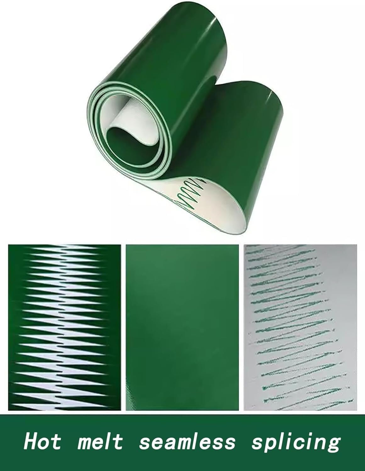 Cinta transportadora de montaje plano sin costuras de PVC ligera, 200 x 35 x 0,5 cm, flexible, ideal para uso industrial, manipulación de materiales y aplicaciones de embalaje