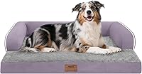 Vista 52 de Cama ortopédica extra grande para perros impermeable: cama de espuma viscoelástica para perros XL y extra grandes, sofá sofá, lavable con funda Azul